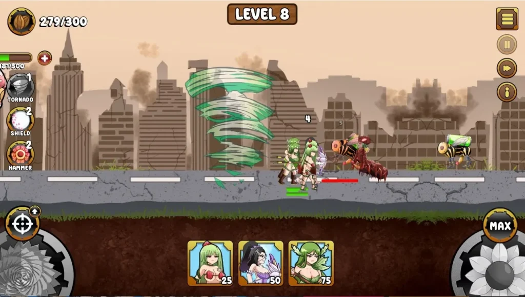 Plant Girls Insect Invasion